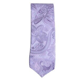 DKNY Donna Karan Men's Tie 100% Silk - Mauve Tone On Tone Paisley